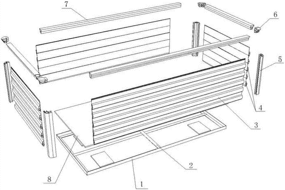 Double-bottom assembled flower box