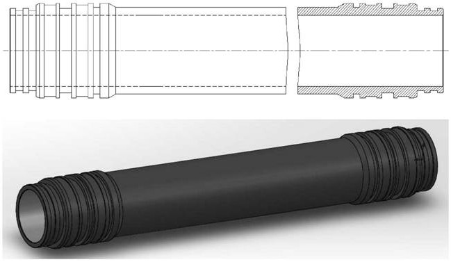 Pressure pipeline connecting and sealing device for conveying fluid