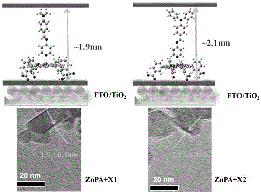 Axial coordination self-assembly metal porphyrin dye sensitizer and preparation method thereof