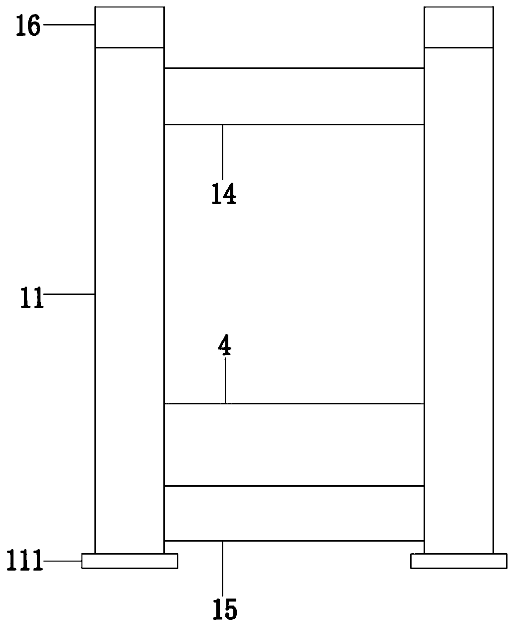 Horizontal unidirectional vibration table with adjustable amplitude and frequency