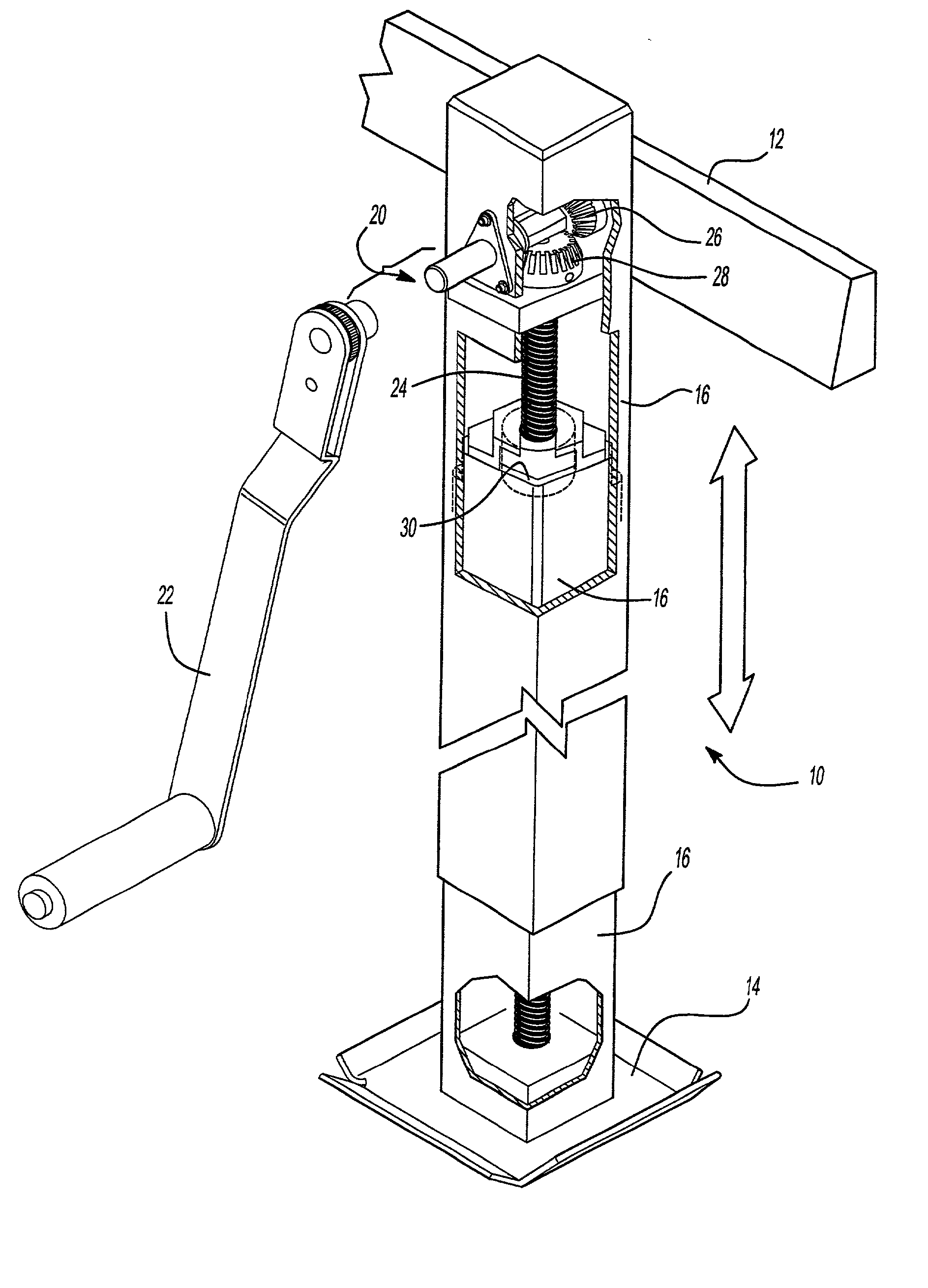 Screw nut holder for heavy-duty jack assembly