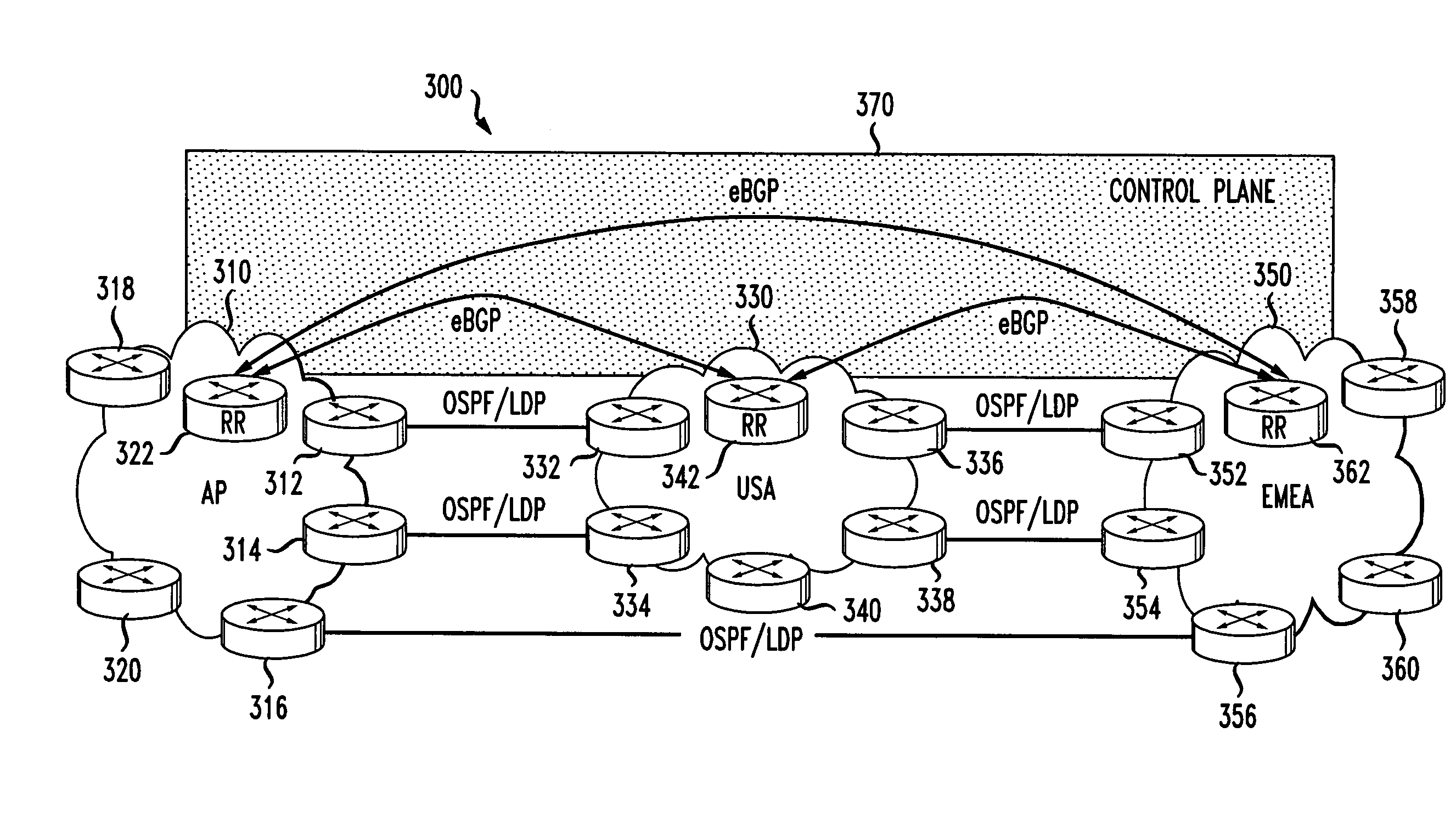 Method and apparatus for routing data packets in a global IP network