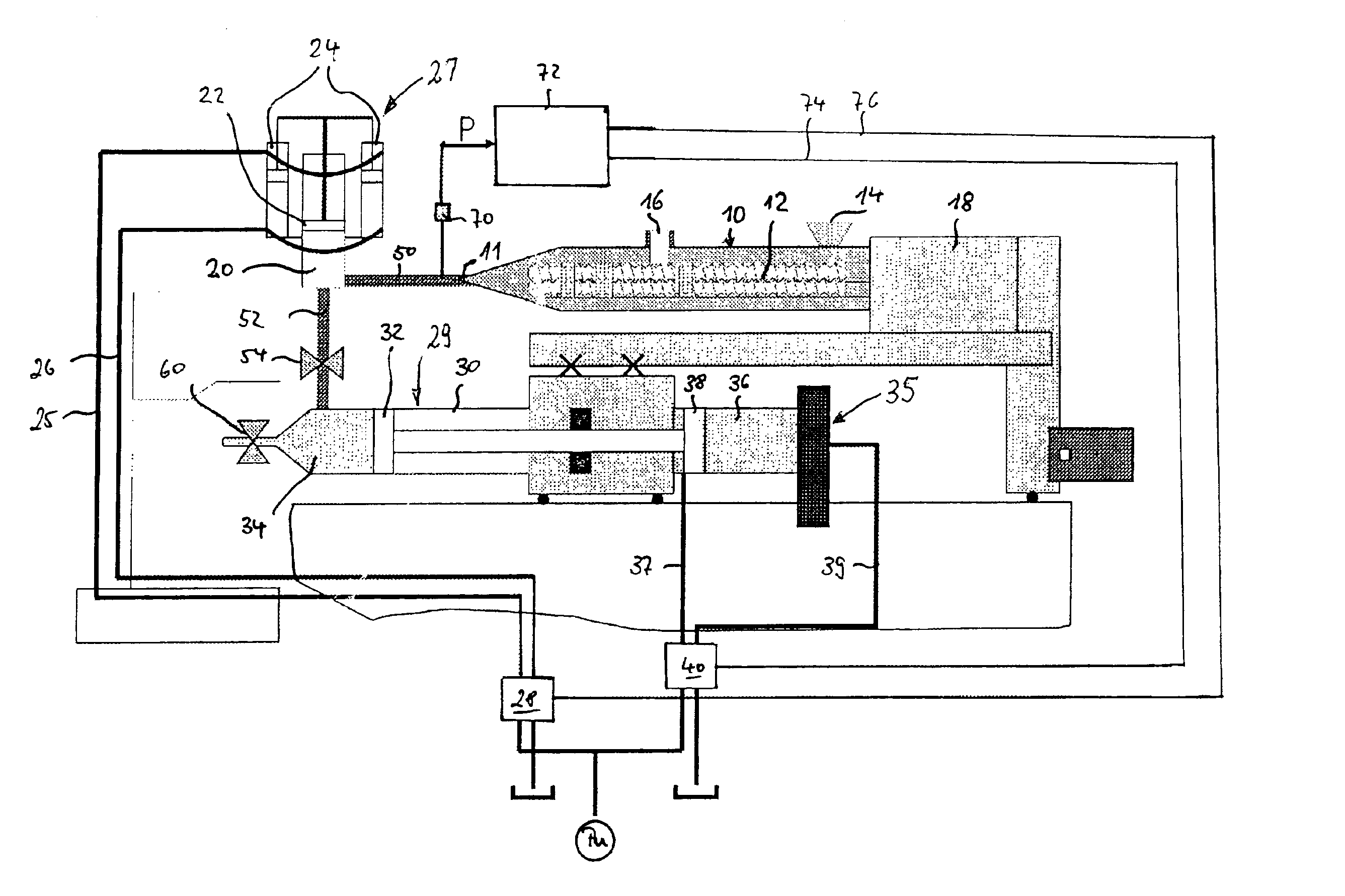 Compounder-type injection molding machine