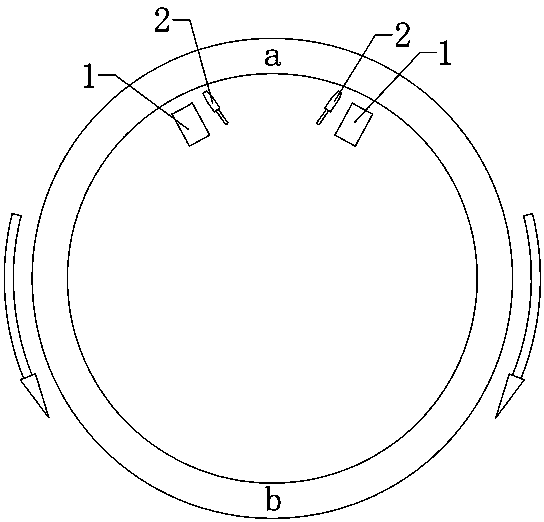 Quenching method of soft band free slewing bearing sleeve ring