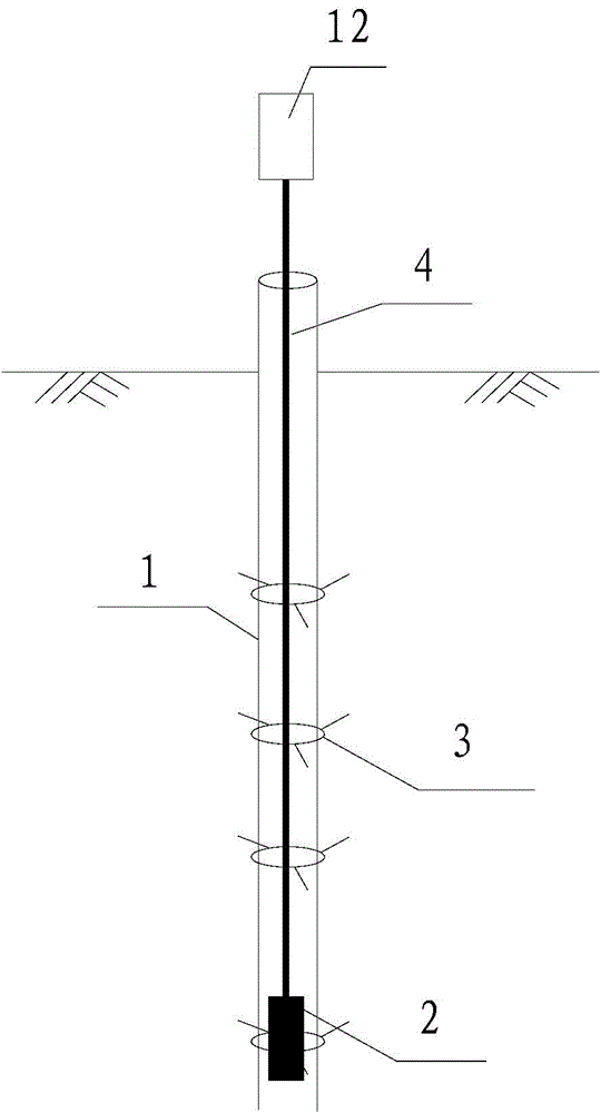 Ground foundation settlement monitoring system