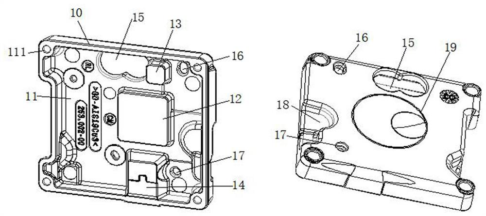 Sensor shell and die-casting die and die-casting process thereof