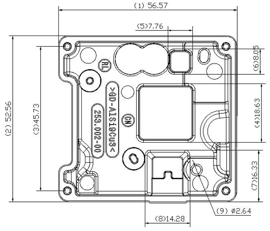 Sensor shell and die-casting die and die-casting process thereof