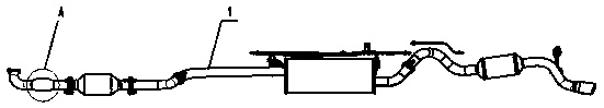 Sterilization and disinfection system of exhaust pipe of negative-pressure ambulance