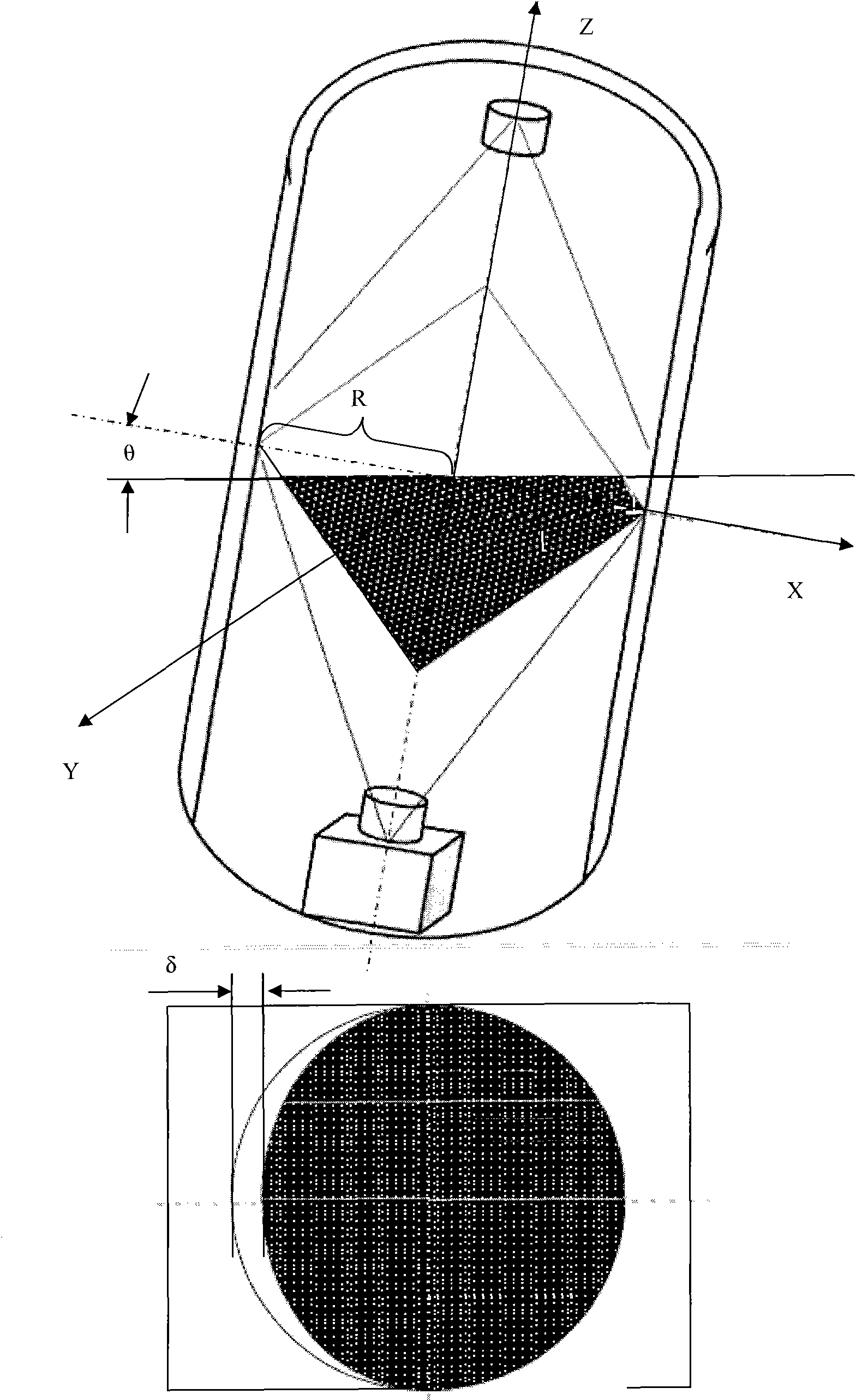 Platform leveling device based on cylindrical model