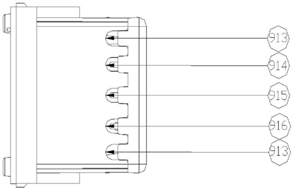 Copper sheet clamping groove