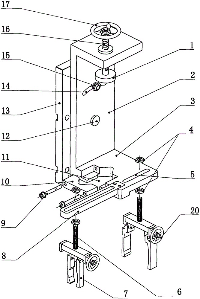 General clamping device for working condition test of electric tool