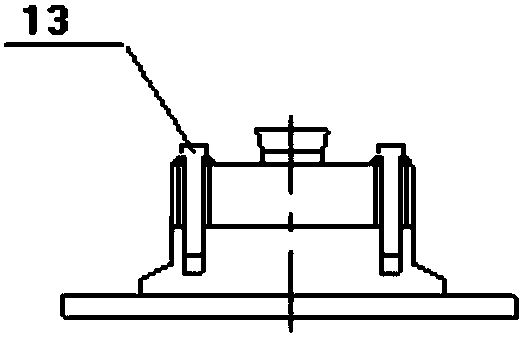 Ship deck square cabin fixing structure