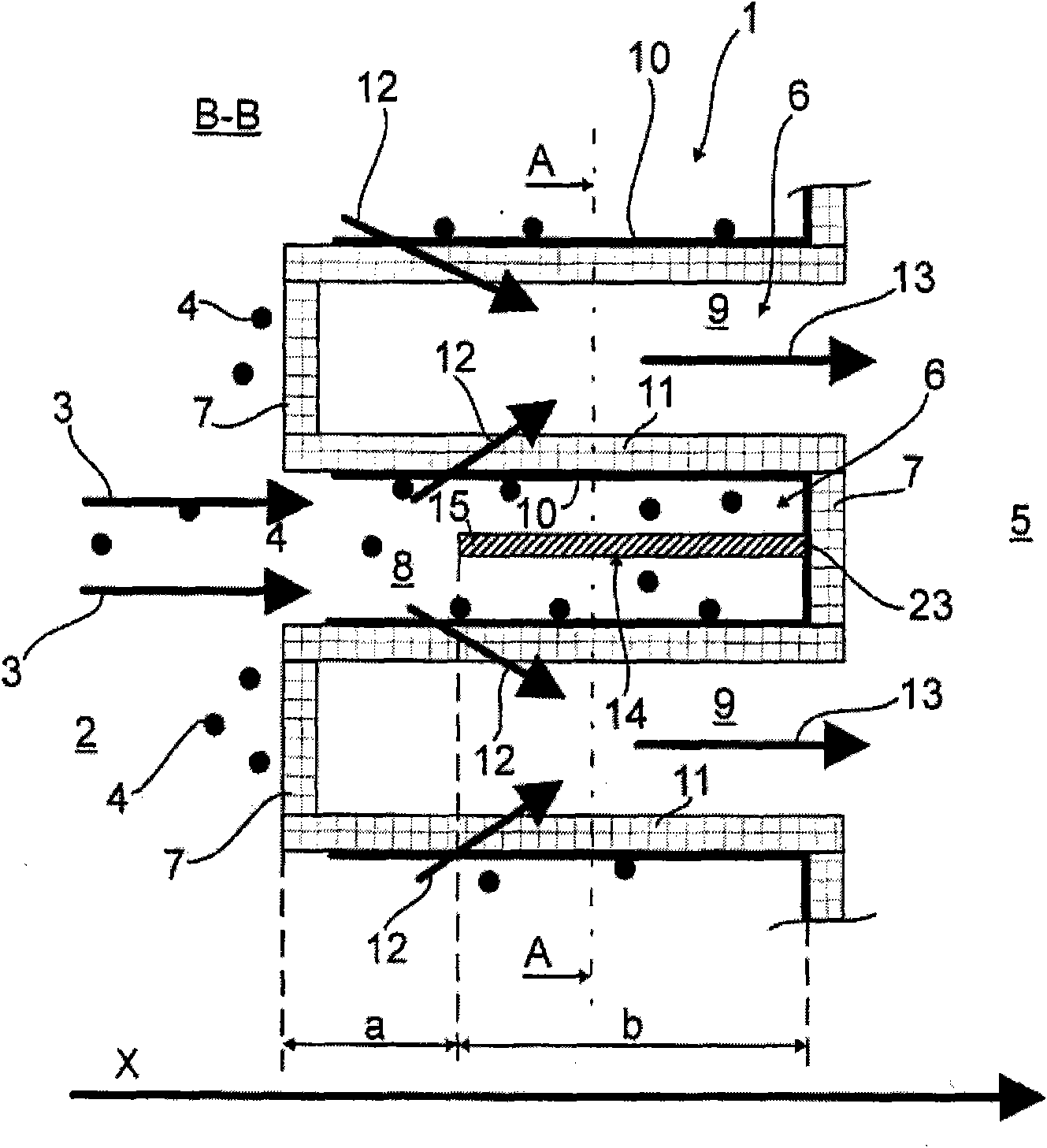 Particulate separator, in particular particulate filter for separating particulates from an exhaust gas flow of a combustion engine