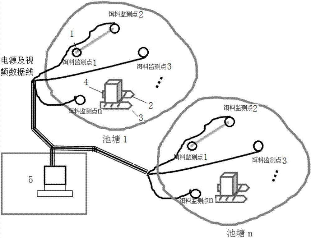 Automatic feeding and water-quality monitoring control system for aquaculture and control method of system