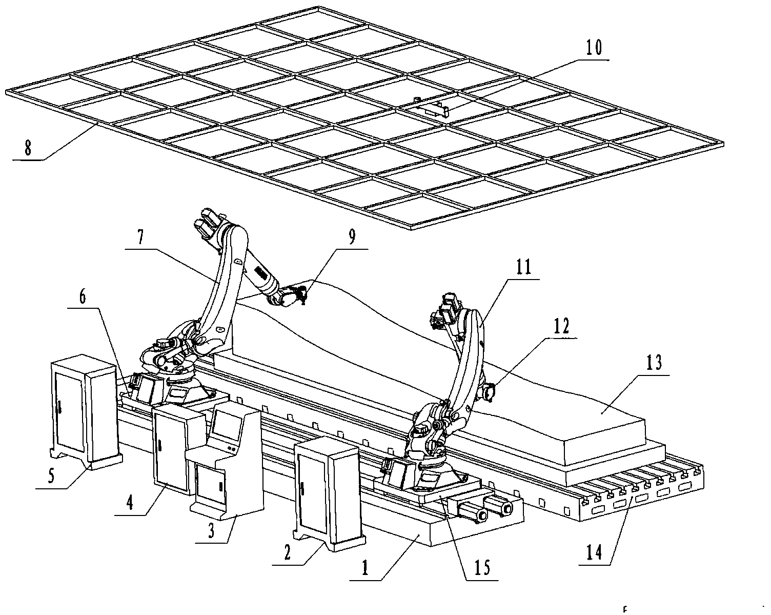 Robot parallel polishing system