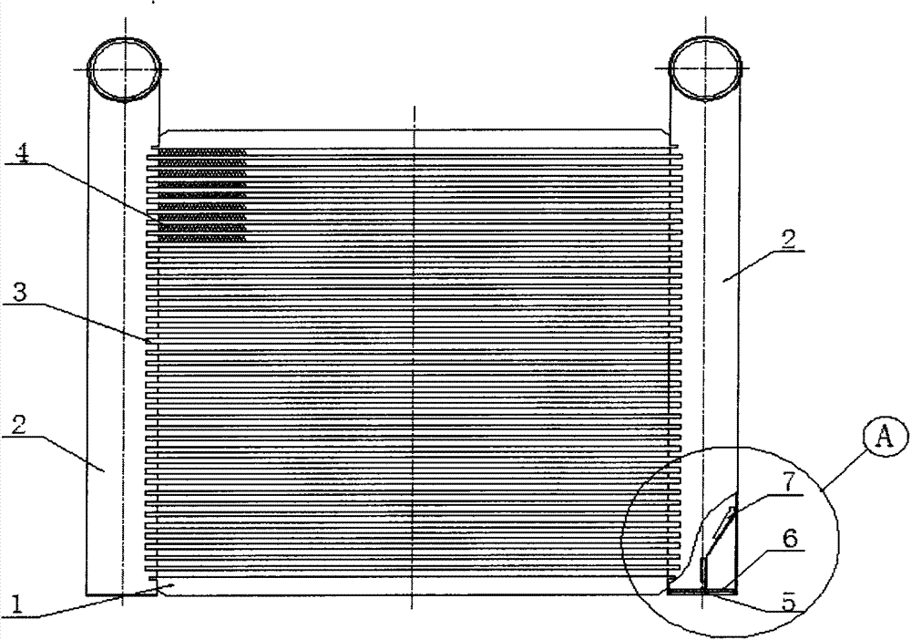 Circular tube air chamber automobile intercooler