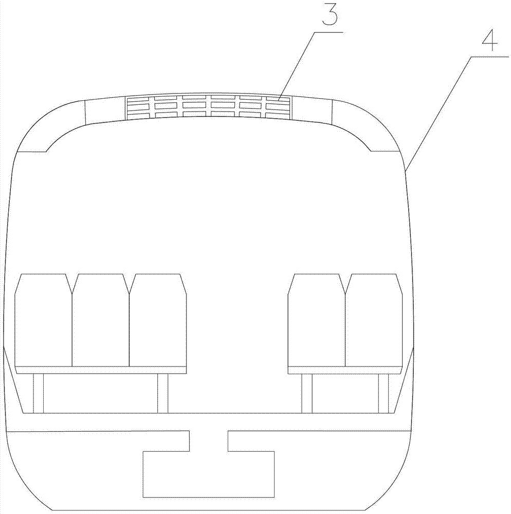 Flat resistance fiber air pipe and train using the same