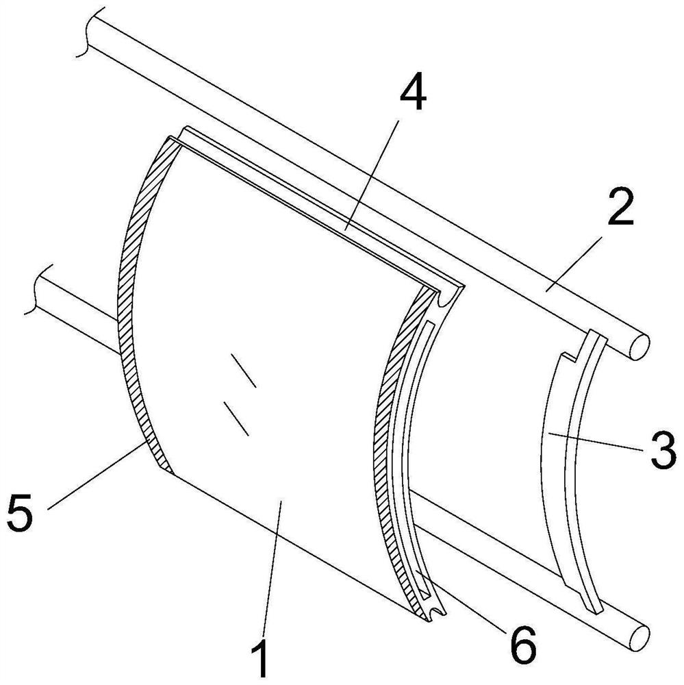 Installation process of curved glass curtain wall