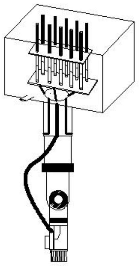 Telescopic automatic charging gun device and charging method