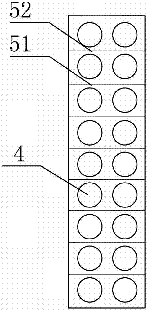 Sewage heat exchange device for large-diameter shell-tube type fluidized bed