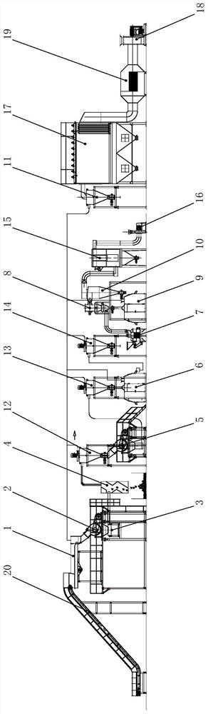 Battery crushing and sorting treatment process and treatment equipment thereof