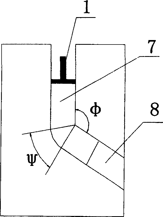 Equal channel deformation mould for preparing block body ultrafine grain metal