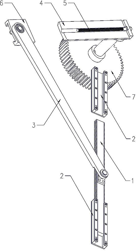 Variable-speed moving mechanism of rack of coiling machine