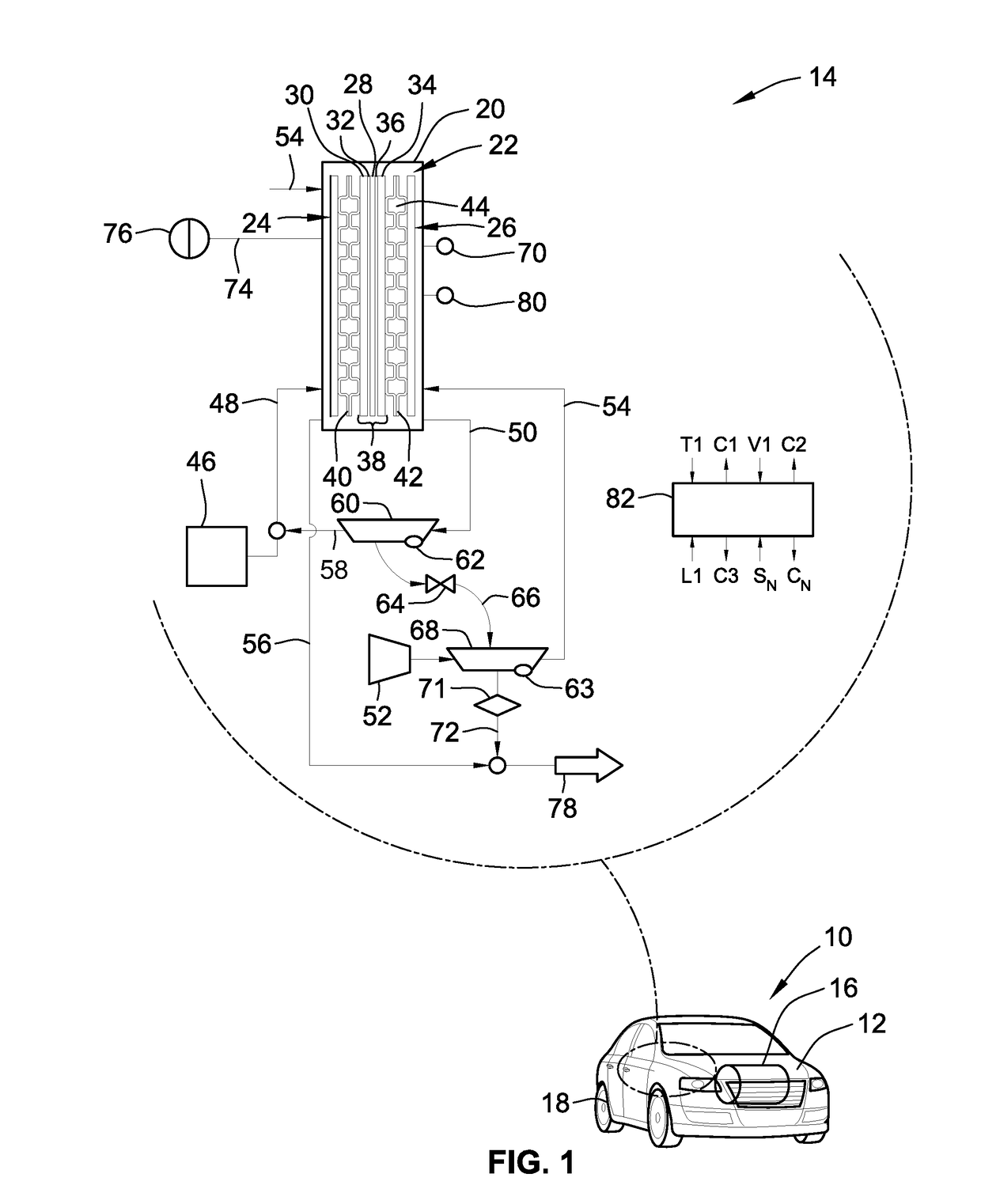 Fuel cell architectures, monitoring systems, and control logic for characterizing fluid flow in fuel cell stacks