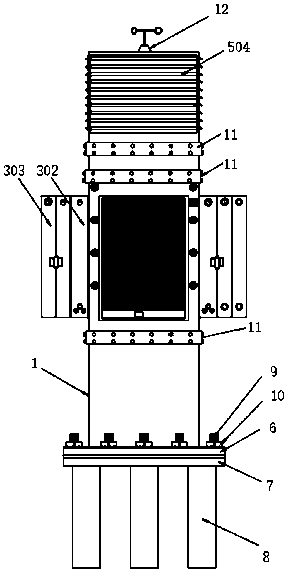 An energy-saving and environment-friendly air purification tower for catkin filtration