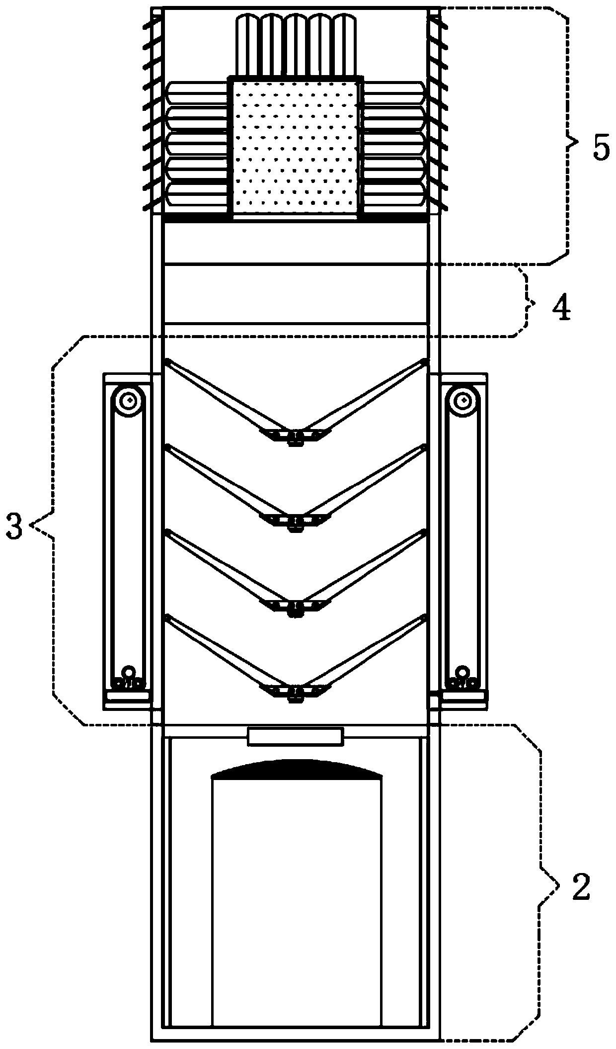 An energy-saving and environment-friendly air purification tower for catkin filtration