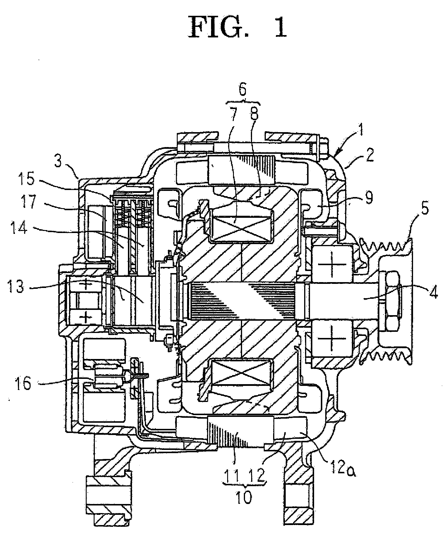 Dynamoelectric coil portion insulating construction