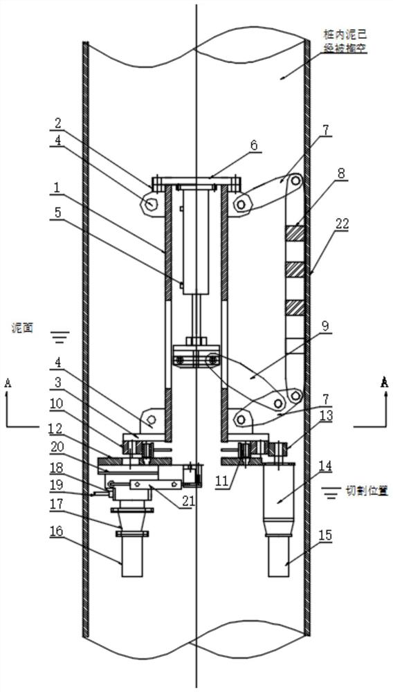 Drilling, milling and cutting device in underwater pipe and using method of drilling, milling and cutting device