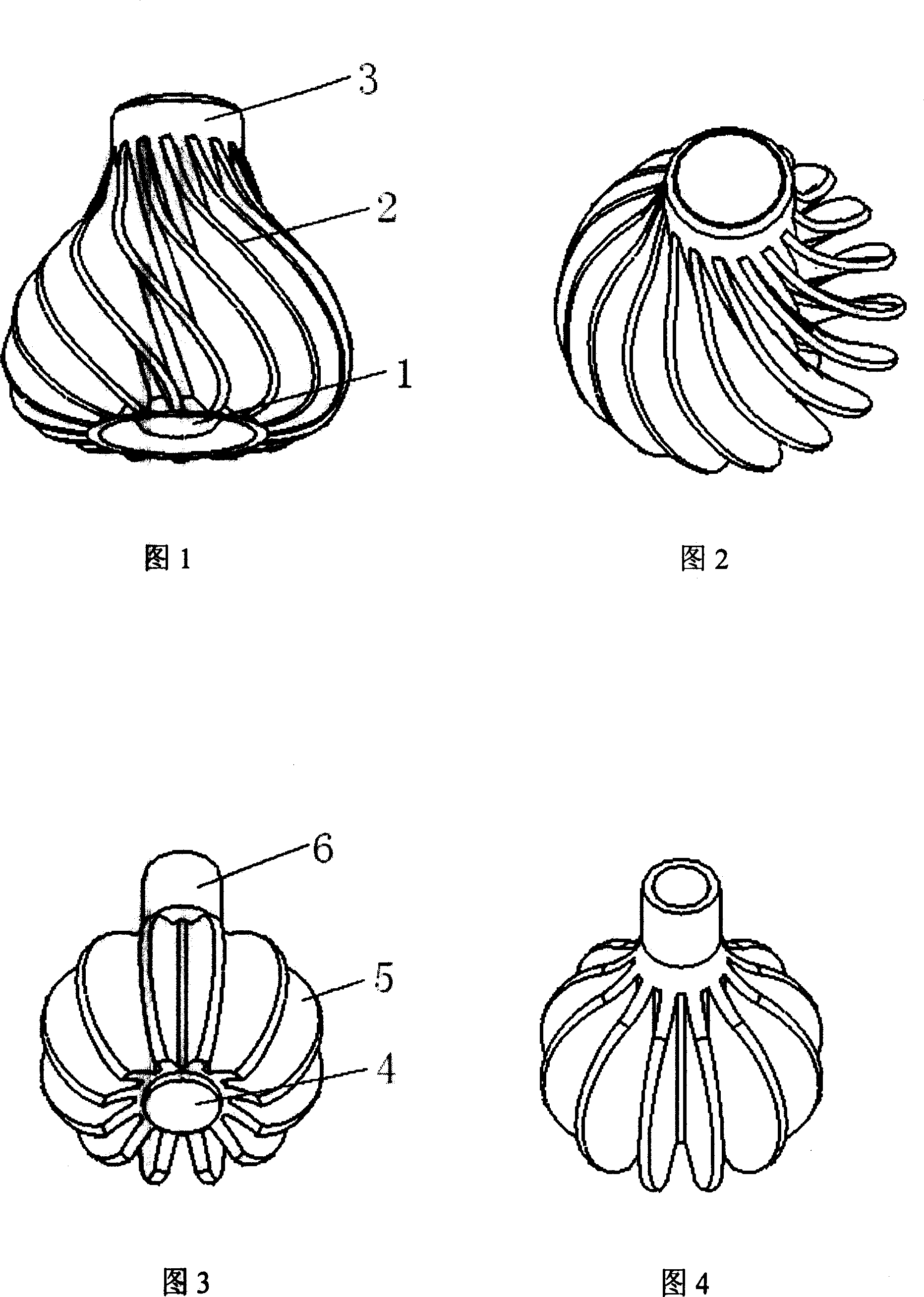 LED lamp having spiral heat dissipation fin