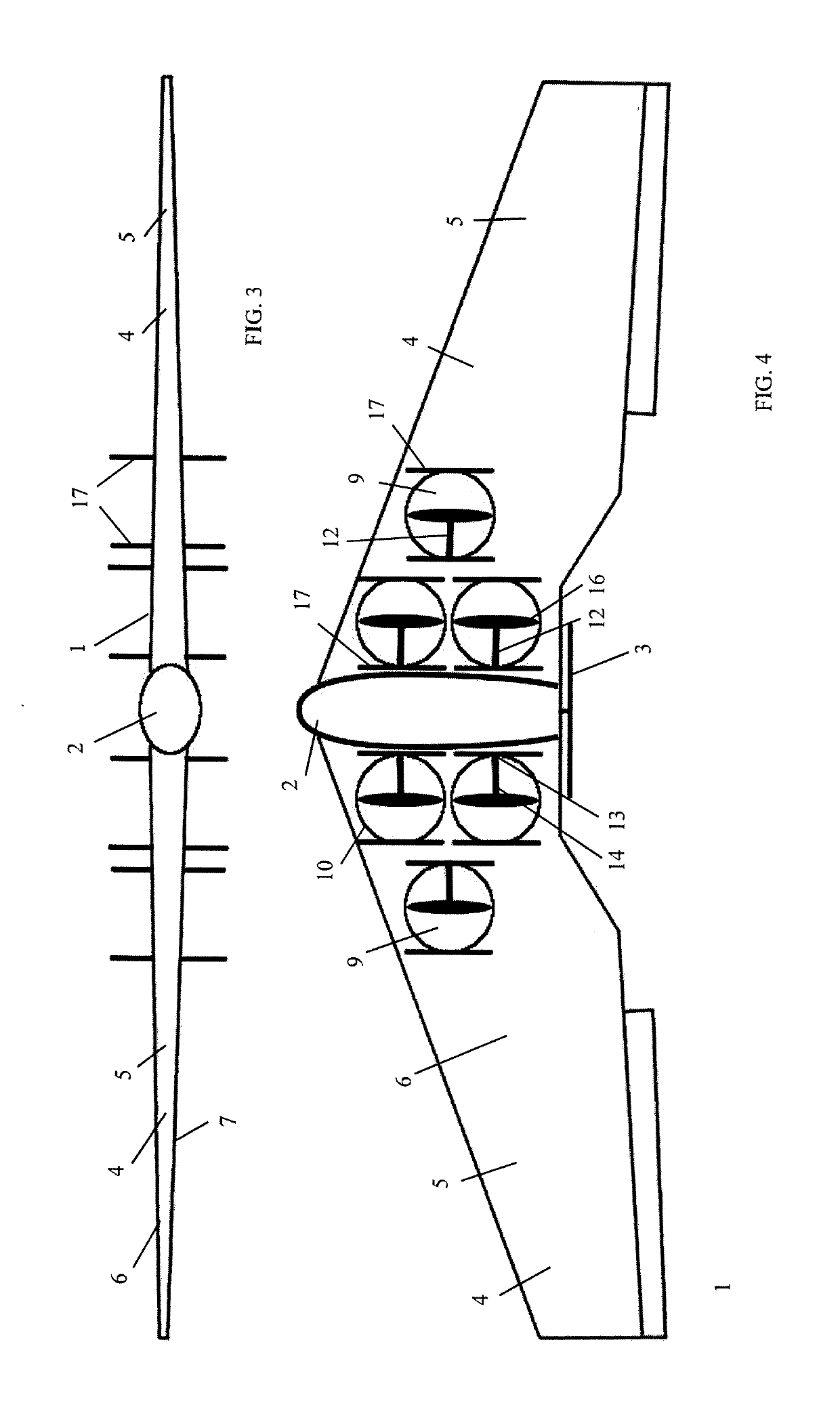 Aircraft with internally housed propellor units