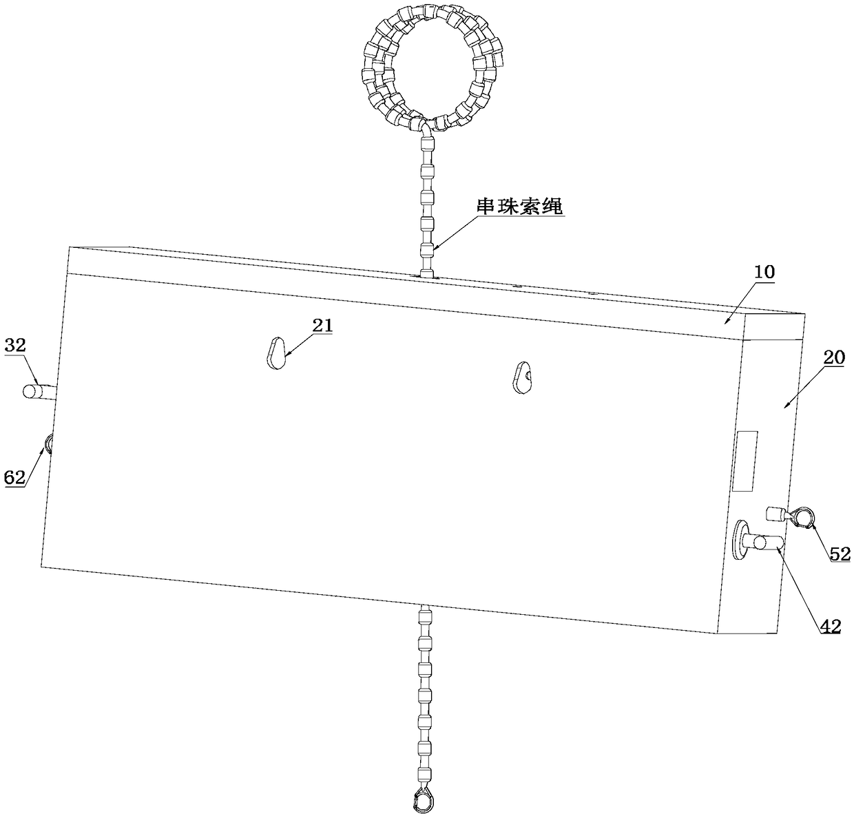 Safe fixing mechanism of building fire escape forced landing device