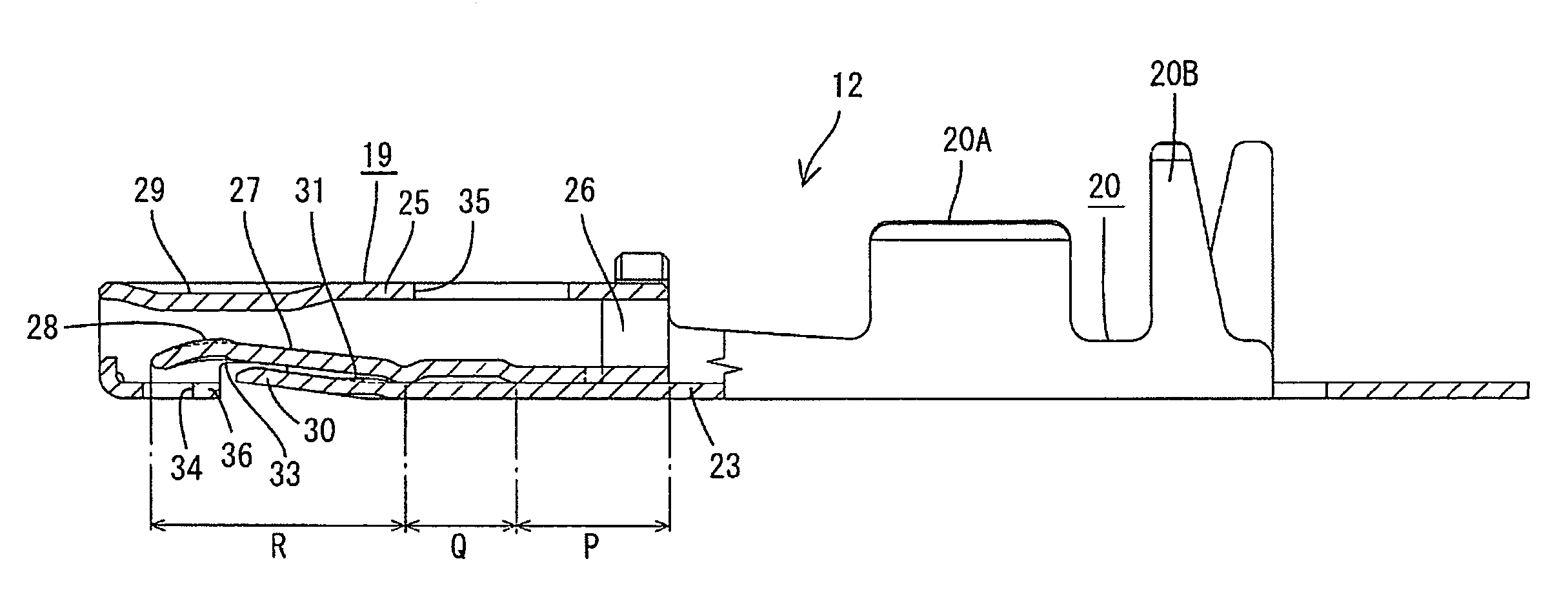 Terminal fitting and a connector using such a terminal fitting