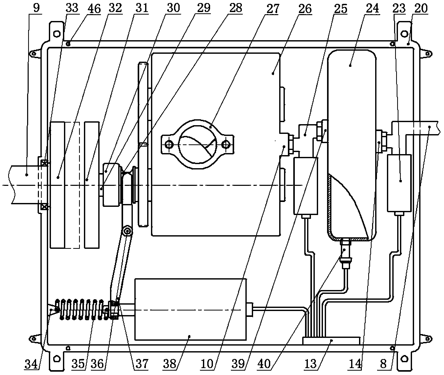 Air intake supercharging mechanism capable of recovering brake energy