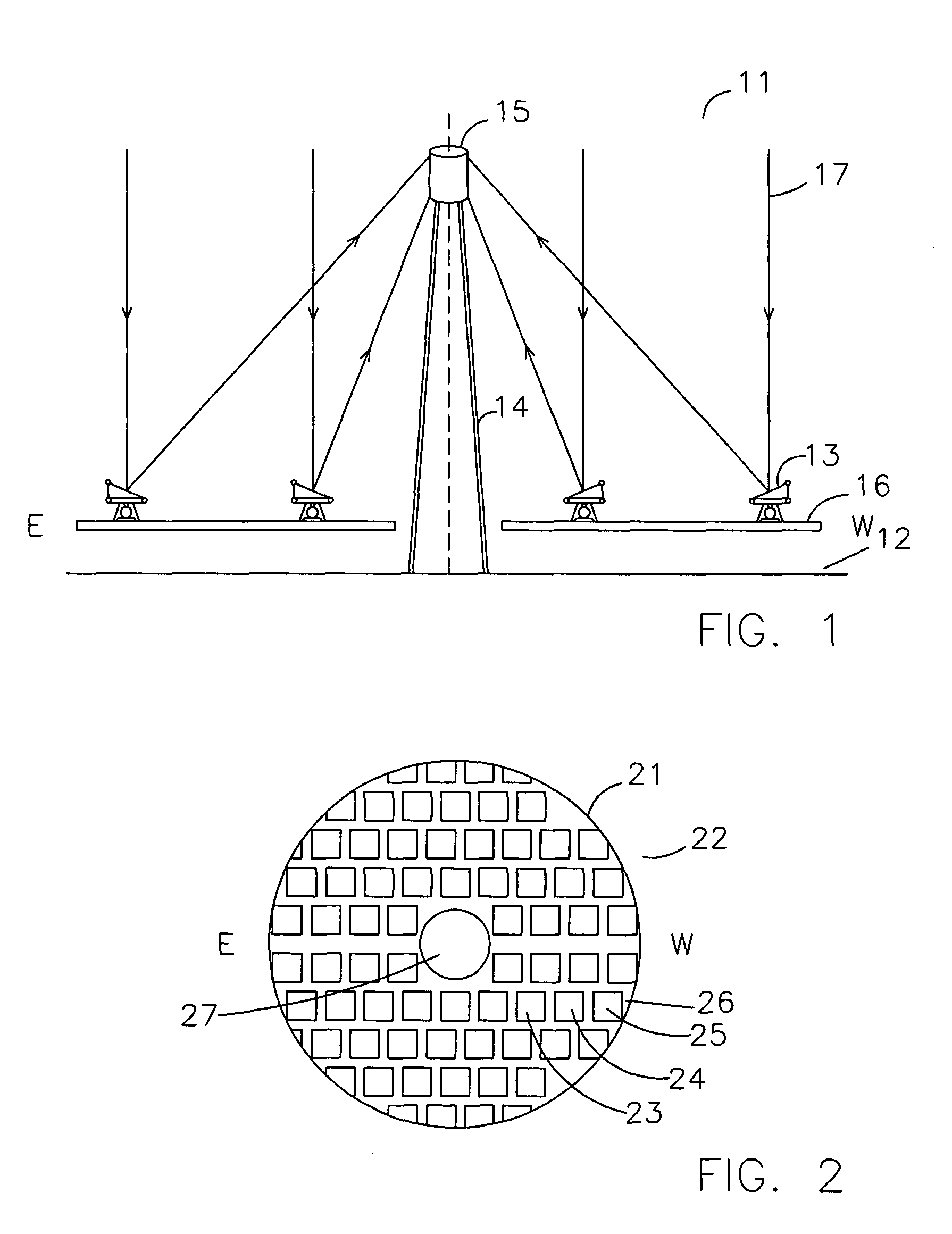 Solar central receiver system employing common positioning mechanism for heliostats