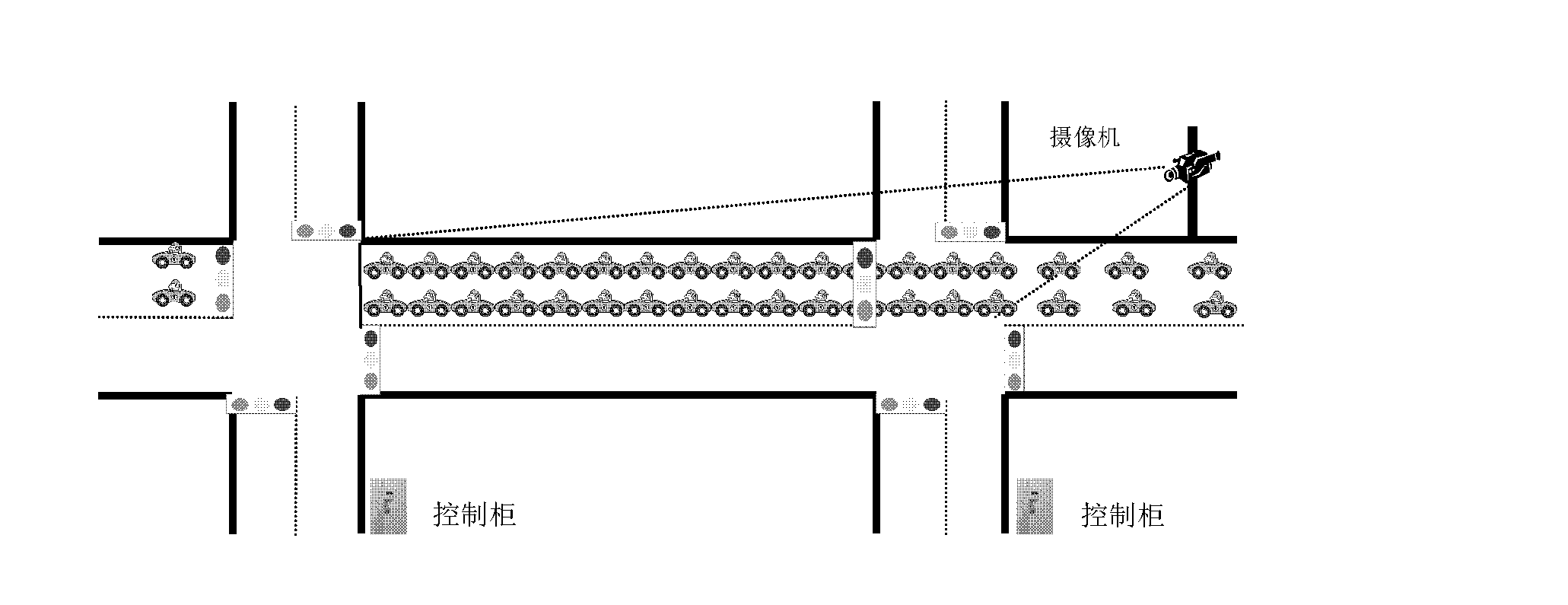 Traffic overflow control method based on video feedback