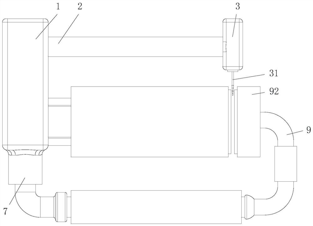 Template sewing machine for down jackets