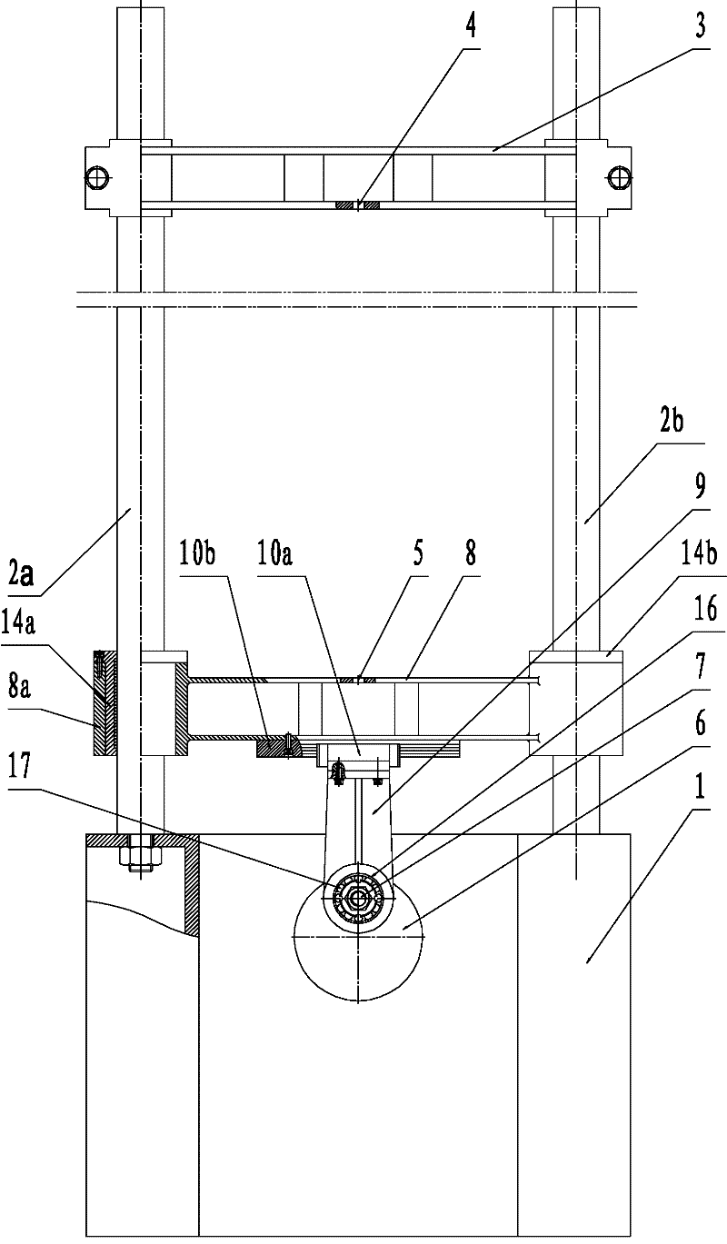 Vehicle shock absorber test-bed by adopting sine transmission device