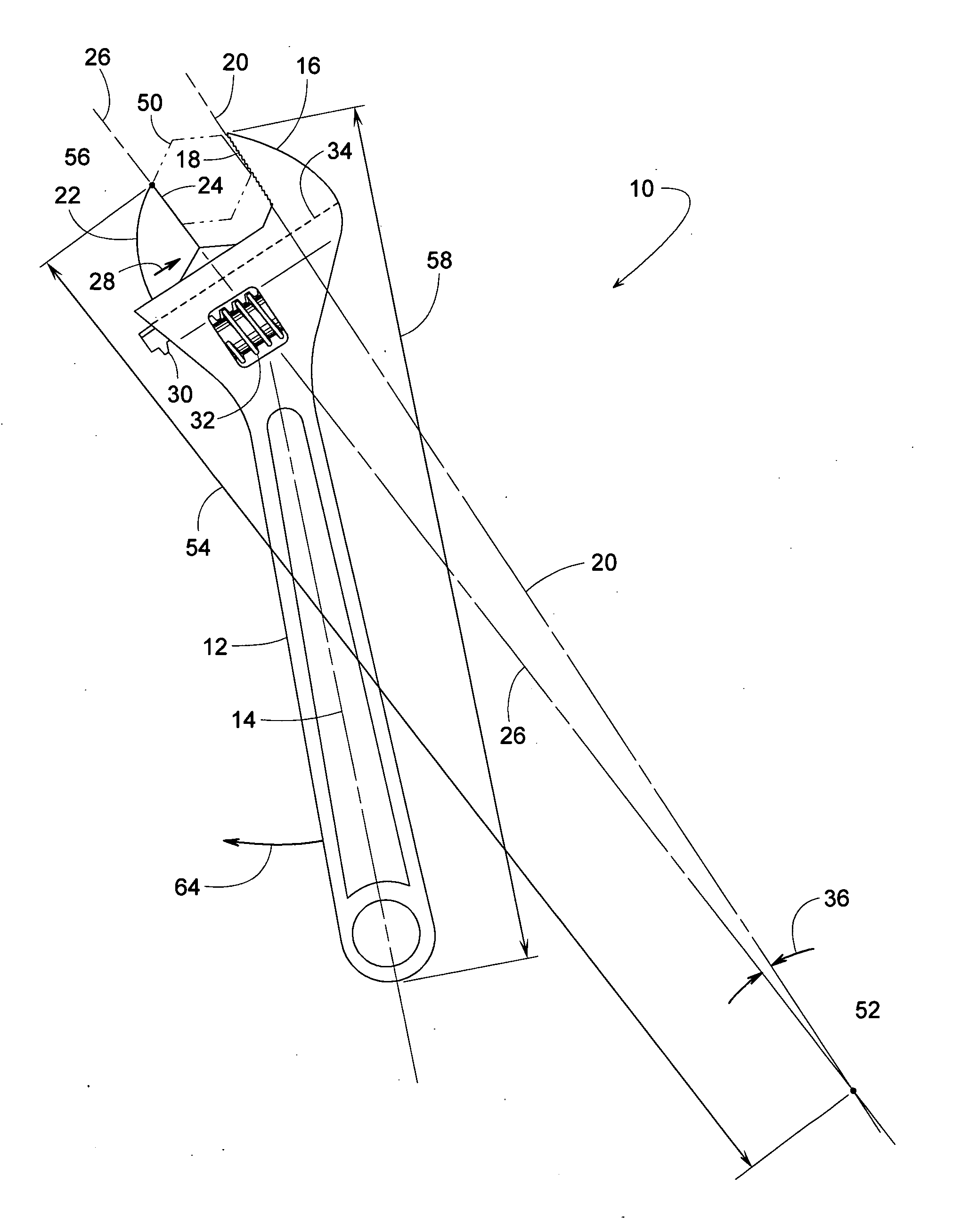 Universal adjustable wrench with tactile snap action