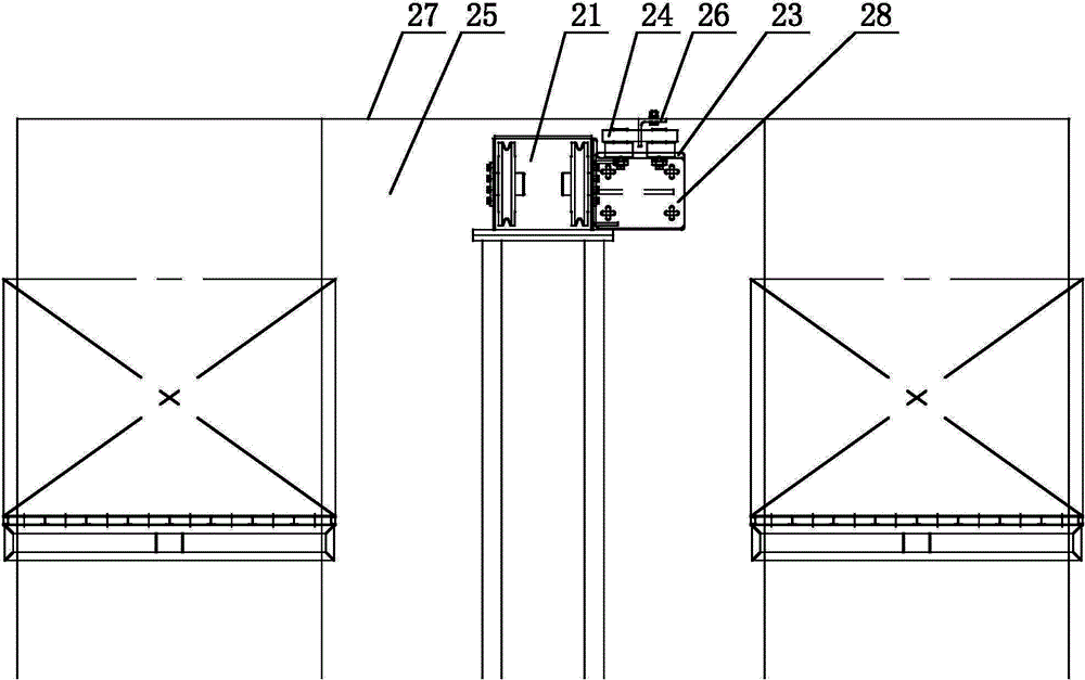 Ceiling rail structure of stocker