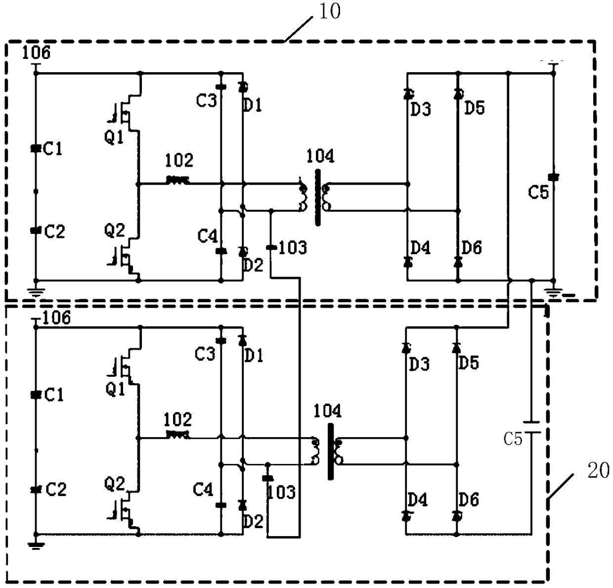 Full-bridge LLC circuit