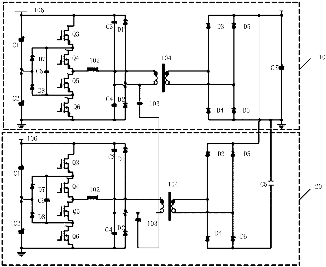 Full-bridge LLC circuit