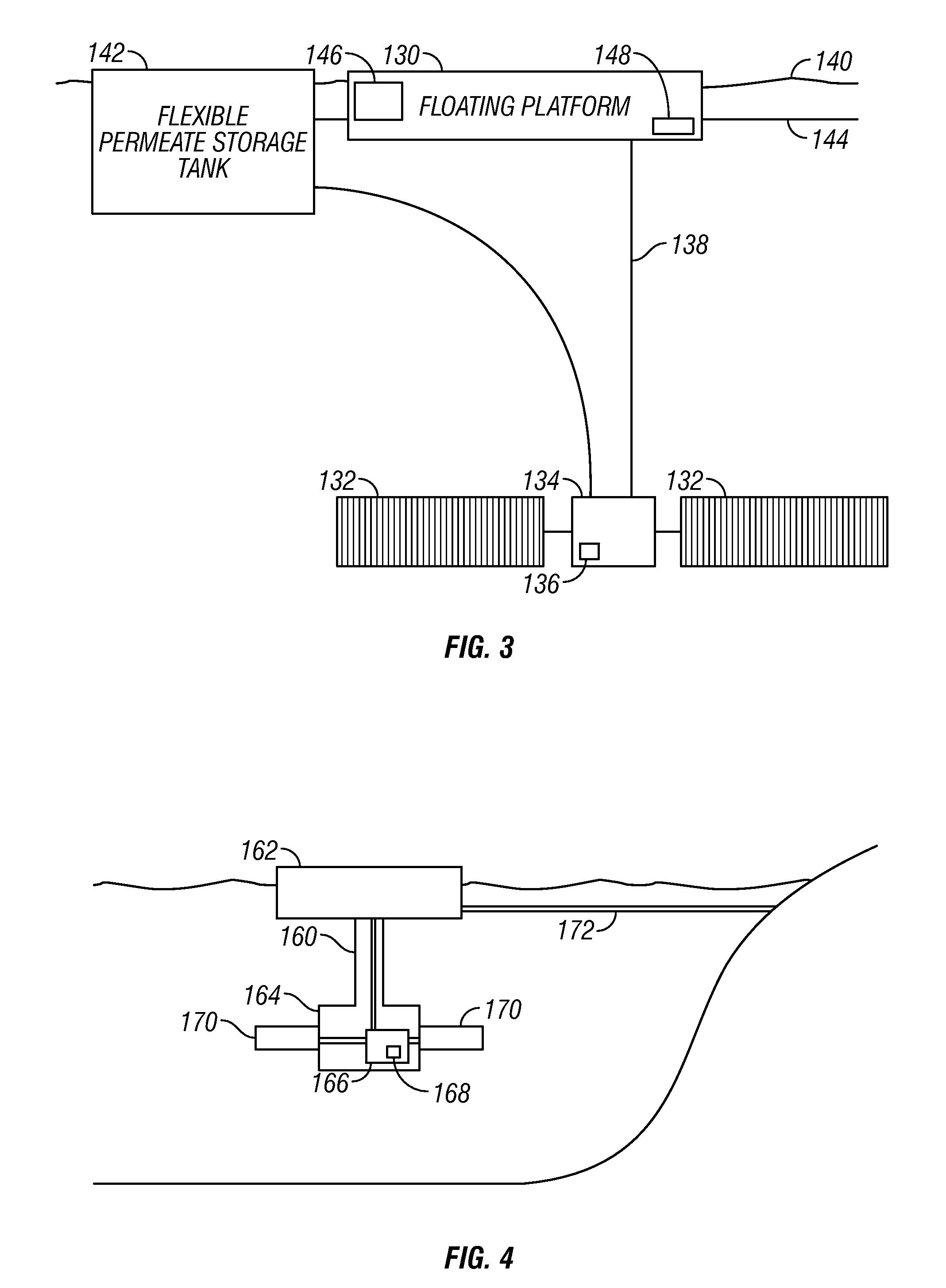 Depth exposed membrane for water extraction