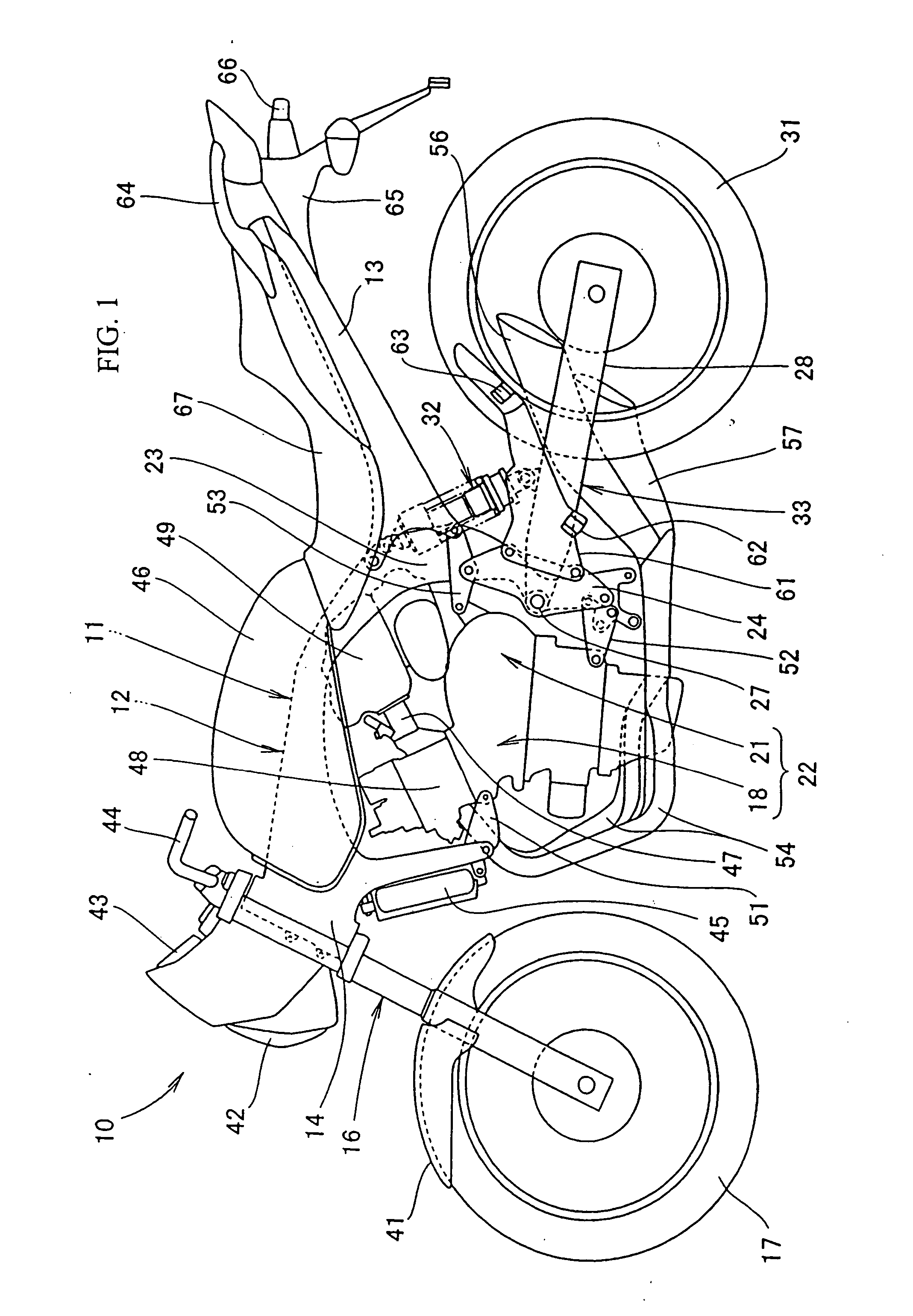 Frame assembly for a motorcycle