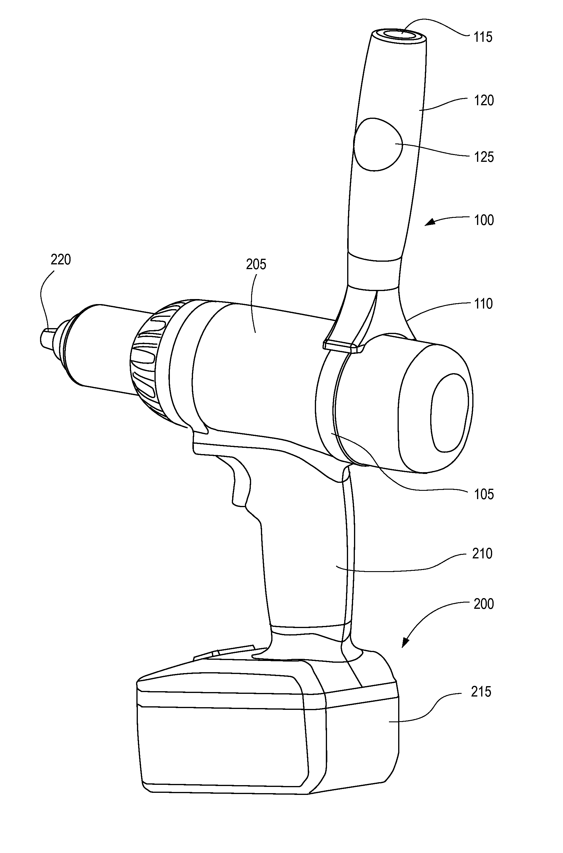 Auxiliary power tool handle