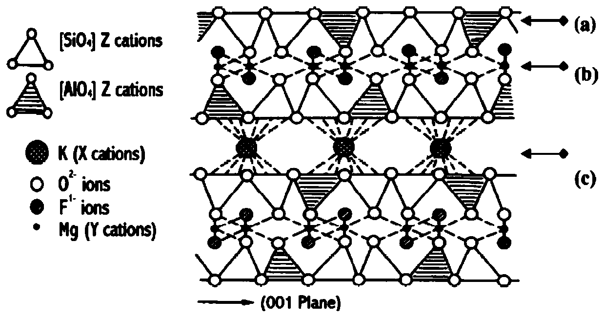 Preparation method of alkali metal-based fluorophlogopite sheet