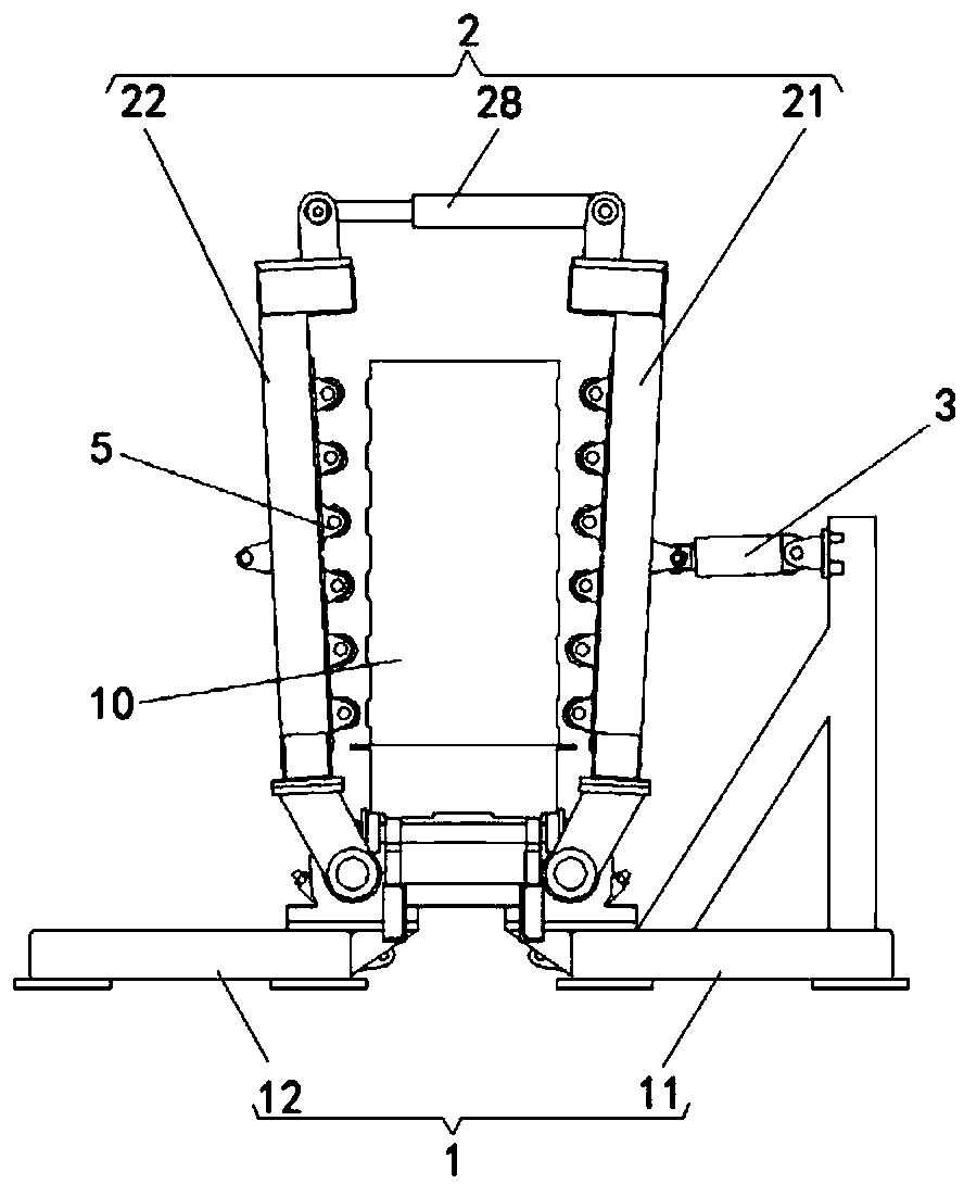 Plate snapping machine and aerated concrete blank manufacturing device